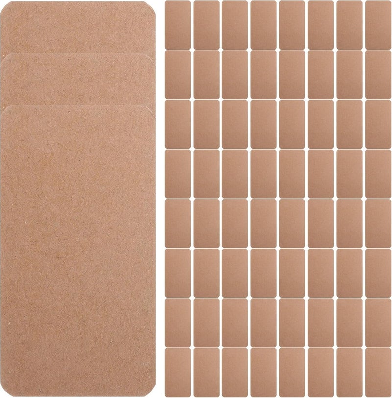 Uonlytech 100 قطعة من بطاقات الفهرس الصغيرة البيضاء من نوع Kraft، سمك 4.5x8 سم، ذات وجهين، مناسبة للرسم والكتابة اليدوية، للاستخدام اليومي في المكتب والمدرسة - Image 1