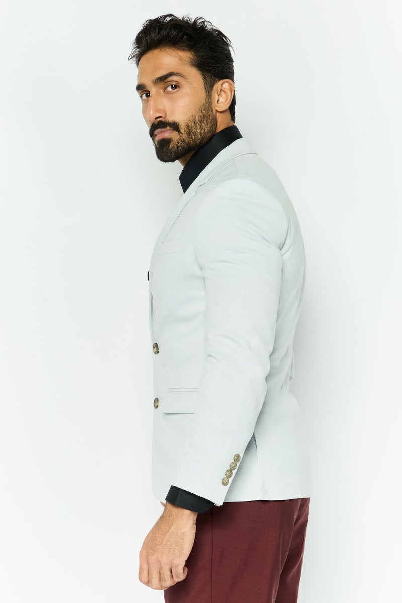 Asos Design Men Slim Fit Solid Formal Blazer, Light Grey - Image 3