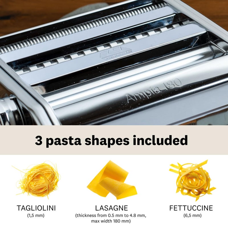 MARCATO آلة المعكرونة ماركاتو أمبيا 180 7 مع قواطع التاجليوني والفوتشيني - Image 3