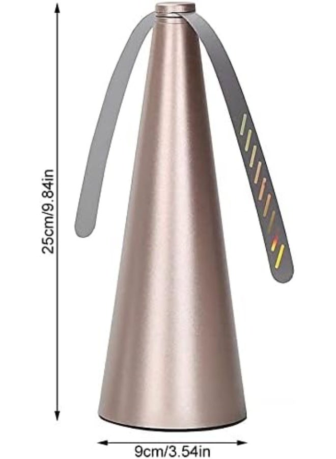 Scrolls Fly Repellent Fan for Tables-USB or AA Battery Powered-Fly Swatter for Indoor/Outdoor Dining Or Food at Parties,Restaurants,Fly Spinner,Keep Flies Away with Holographic Blades Gold Pack of 2 - Image 2