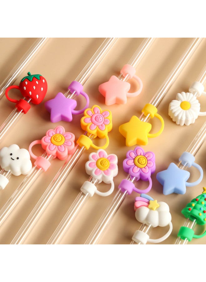 10mm Straw Plug Cover Cross-border Silicone Dust Cap Dust Plug Accessories Suitable For Stanley Water Cup Straw Cap Decoration-Color:10mm Beige Lotus-pure Silicone  - Image 5