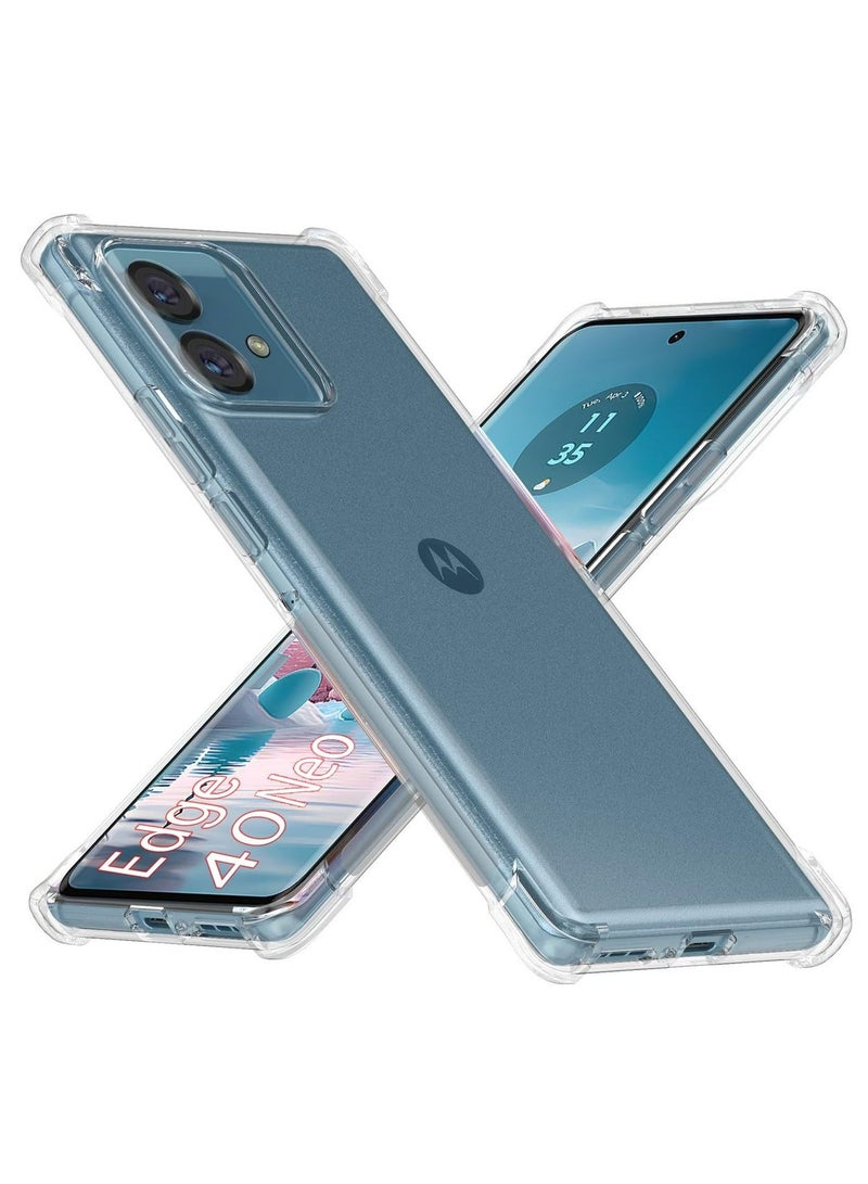 Fankalo Phone Case For Motorola Edge 40 Neo Crystal Clear Ultra Slim Anti Scratch Shockproof Protective TPU Back Cover - Image 1