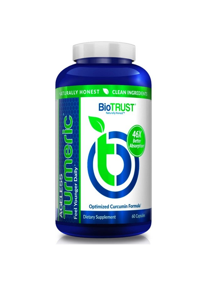 BioTrust Ageless Turmeric Curcuwin Turmeric Extract 46X More Bioavailable High Absorption Long Lasting Curcumin With Ginger Extract Healthy Inflammation And Antioxidant Support (60 Capsules) - Image 2