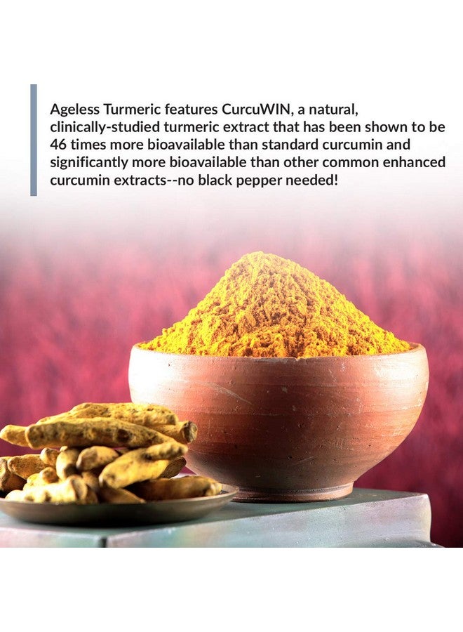 BioTrust Ageless Turmeric Curcuwin Turmeric Extract 46X More Bioavailable High Absorption Long Lasting Curcumin With Ginger Extract Healthy Inflammation And Antioxidant Support (60 Capsules) - Image 4