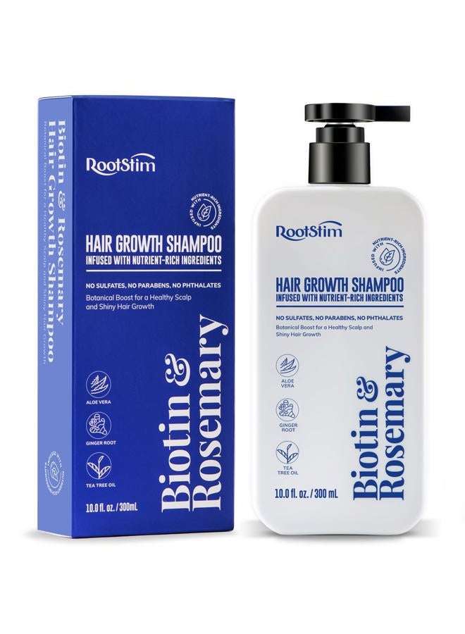 RootStim Biotin Rosemary Hair Growth Shampoo: Shedding Thinning, Enriched With Nutrient Rich Natural Ingredients, Sulfate Free Thickening, 10 Fl Oz - Image 1