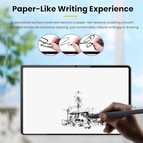 OJOS Paper Feel Premium Screen Protector for 12.7" Lenovo Idea Tab Pro 2025/Yoga Tab Plus 2025/Tab P12 2023, Anti-Glare, Like Drawing on Paper – Matte - Image 3