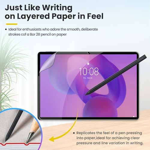 OJOS Paper Feel Premium Screen Protector for 12.7" Lenovo Idea Tab Pro 2025/Yoga Tab Plus 2025/Tab P12 2023, Anti-Glare, Like Drawing on Paper – Matte - Image 4