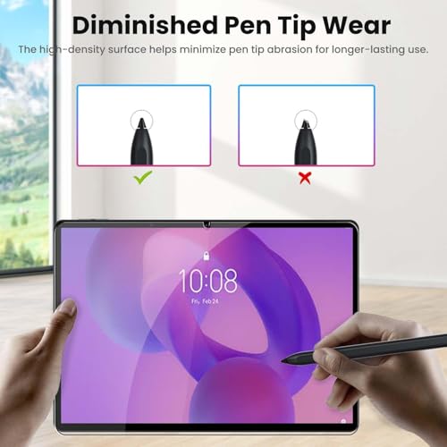 OJOS Paper Feel Premium Screen Protector for 12.7" Lenovo Idea Tab Pro 2025/Yoga Tab Plus 2025/Tab P12 2023, Anti-Glare, Like Drawing on Paper – Matte - Image 2