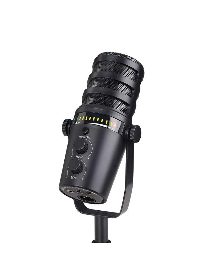مجموعة ميكروفون بودكاست ديناميكي احترافي ZFSZ ثنائي الوضع XLR/USB مع ذراع تعليق مقصي قابل للتعديل - Image 3