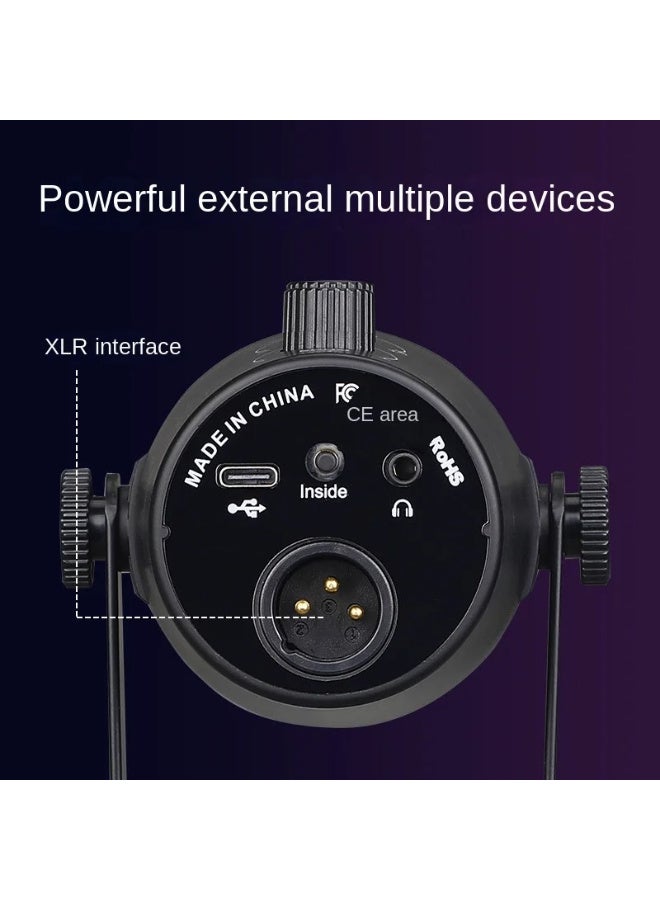 مجموعة ميكروفون بودكاست ديناميكي احترافي ZFSZ ثنائي الوضع XLR/USB مع ذراع تعليق مقصي قابل للتعديل - Image 5