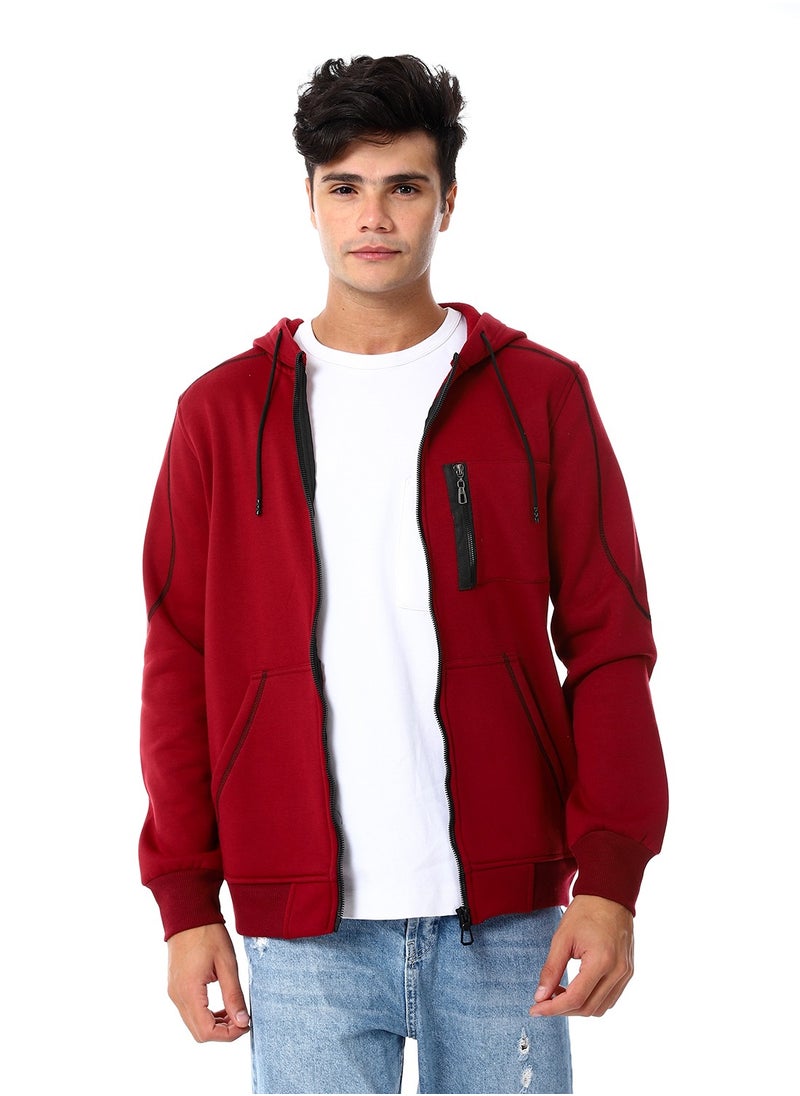 Caesar - Mens Front Pockets Zipped Hoodie - Image 1