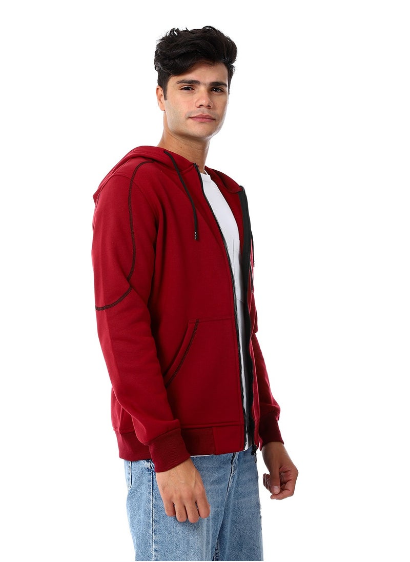 Caesar - Mens Front Pockets Zipped Hoodie - Image 1