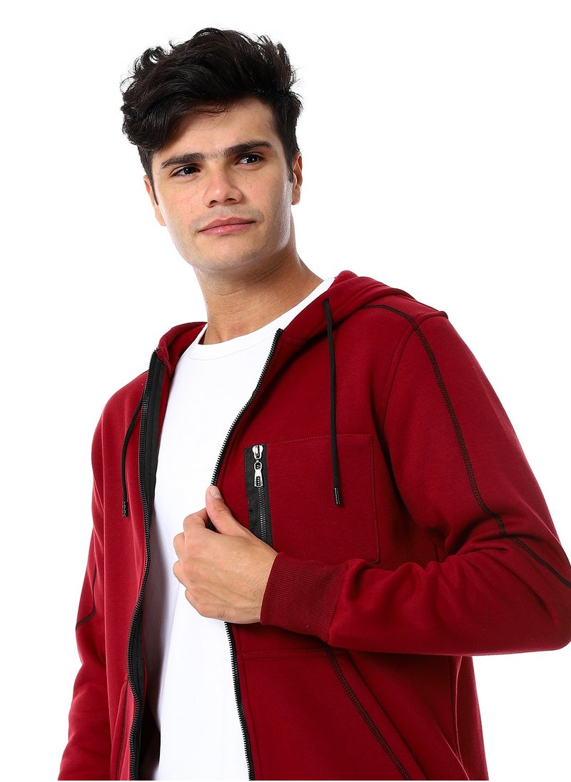 Caesar - Mens Front Pockets Zipped Hoodie - Image 1