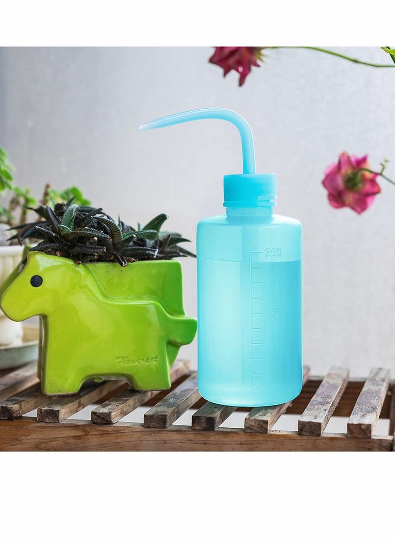 Succulent Watering Bottle Set 2 Pcs Blue Squeeze Irrigation Spray Can Plastic Plant Care 250ml - Image 2