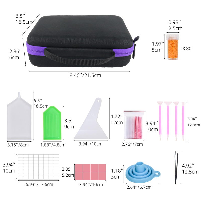 LEIYULY 30 Slots Storage Container for Diamond Art Kits with Diamond Art pens Tools and Portable Bead Storage Boxes, Diamond Art Storage Case and Diamond Art Storage Case - Image 2