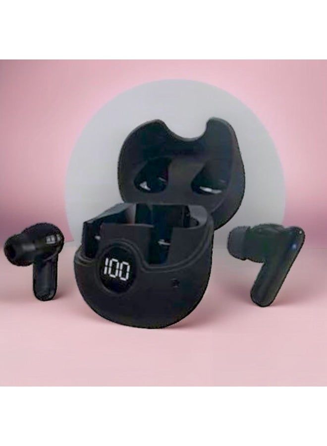 PRO White Wireless Earbuds Noise Isolation with LED Digital Display Charging Case Bluetooth Battery Display - White - Image 5