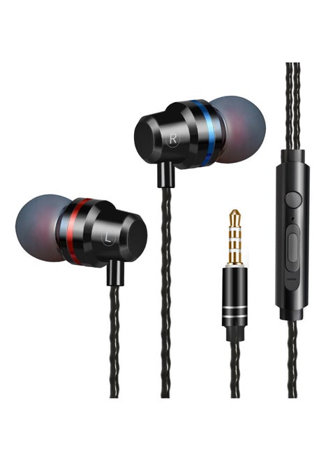 BNR Headphones For Apple Huawei Xiaomi OPPO In-Ear Type-c Android Game Phone Wired-Color:S5 Cool Black