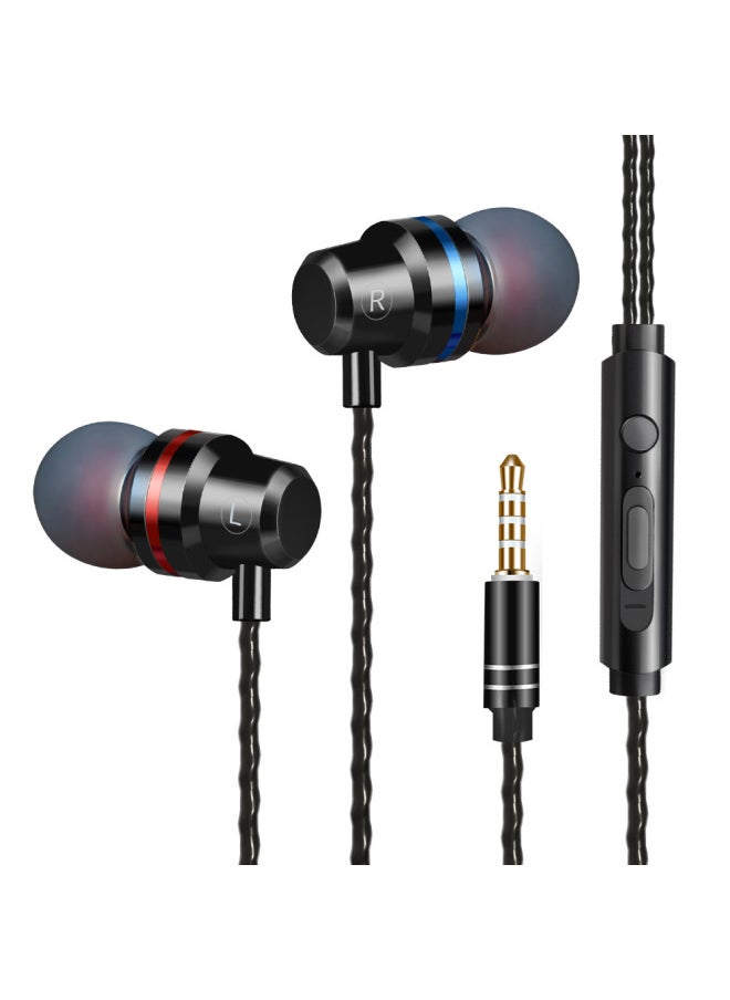 BNR Headphones For Apple Huawei Xiaomi OPPO In-Ear Type-c Android Game Phone Wired-Color:S5 Cool Black