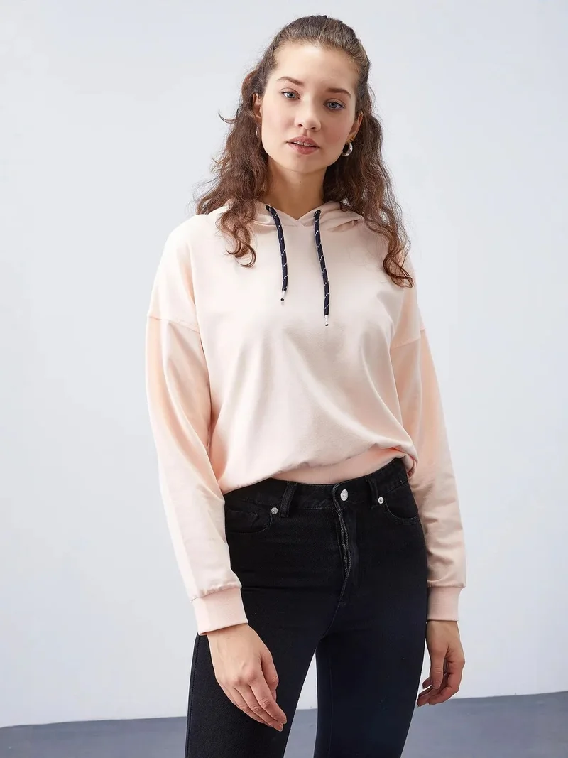 تومي لايف TOMMY Relaxed Hooded Sweatshirt With Tie Detail
