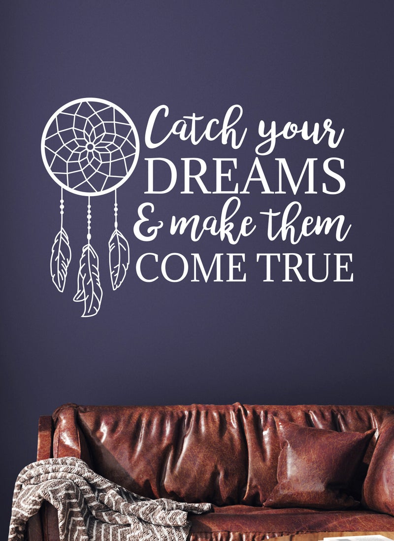 Spoil Your Wall Catch Your Dreams Bedroom Quote  Wall Decal - Wall Arts Home Décor - Wall Sticker, 70x50 cm by Spoil Your Wall  - Image 2