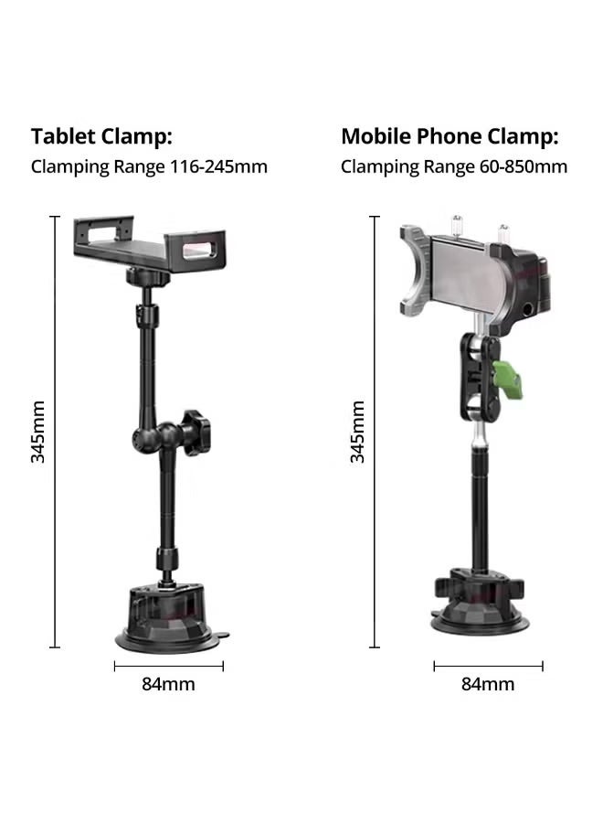 AMBITFUL UBA-01 Universal Car Suction Cup Phone & Tablet Holder – 360° Rotating Flexible Ball Head Arm, Adjustable Dashboard & Windshield Mount Bracket for Smartphones, Tablets & Navigation Devices - Image 3