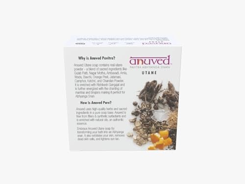 Anuved Utane (Ubtan) Natural Scrub Soap Pack of 6 (125g Each) Enriched with 11 Exotic Indian Herbs & Rishikesh Gangajal Soft & Glowing Skin, Tan Removal - Image 2