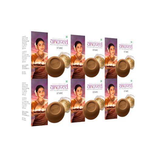 Anuved Utane (Ubtan) Natural Scrub Soap Pack of 6 (125g Each) Enriched with 11 Exotic Indian Herbs & Rishikesh Gangajal Soft & Glowing Skin, Tan Removal - Image 5