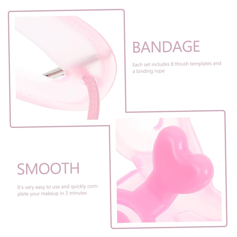 3 Pcs Portable Eyebrow Stencils Wear-Resistant Brow Templates for Travel Handheld Eyebrow Tool for Professional Use - Image 2