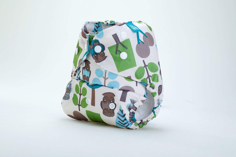 Bumberry Cloth Diaper Cover with 2 Wet Free Inserts Perfect for Babies Between 6-36 Months, 7 to 15 Kgs, Trees (Adjustable, Washable & Reusable, Snap Fit Diaper Cover with 2 Soakers) - Image 2