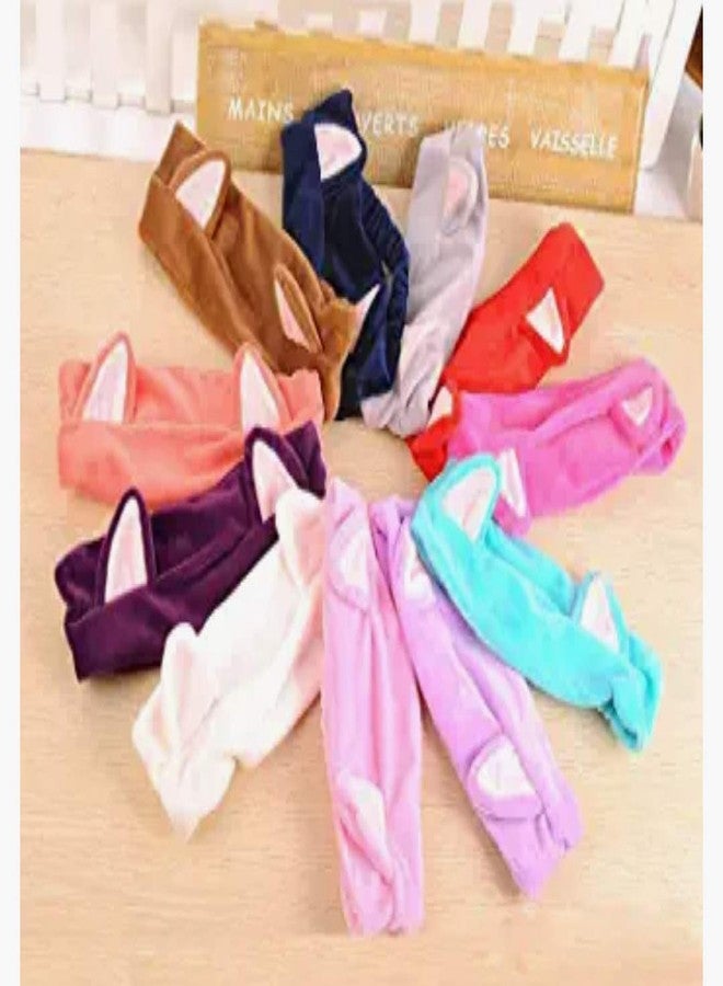 OJ Fashion Lovely Soft Bow Knot Makeup Cosmetic Shower Elastic Hair Band Hairlace Polyester Headband for Women, Pack of 1 - Multicolor - Image 4