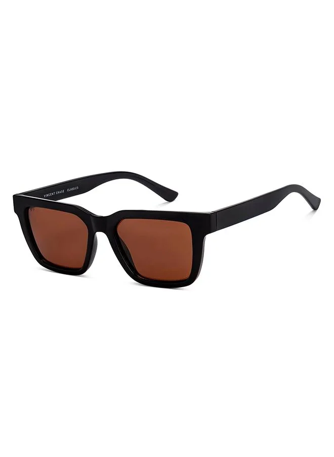 فينسينت تشيس Full Rim Square Classics Branded Latest And Stylish Sunglasses Polarized And 100% UV Protected Unisex Large VC S16754
