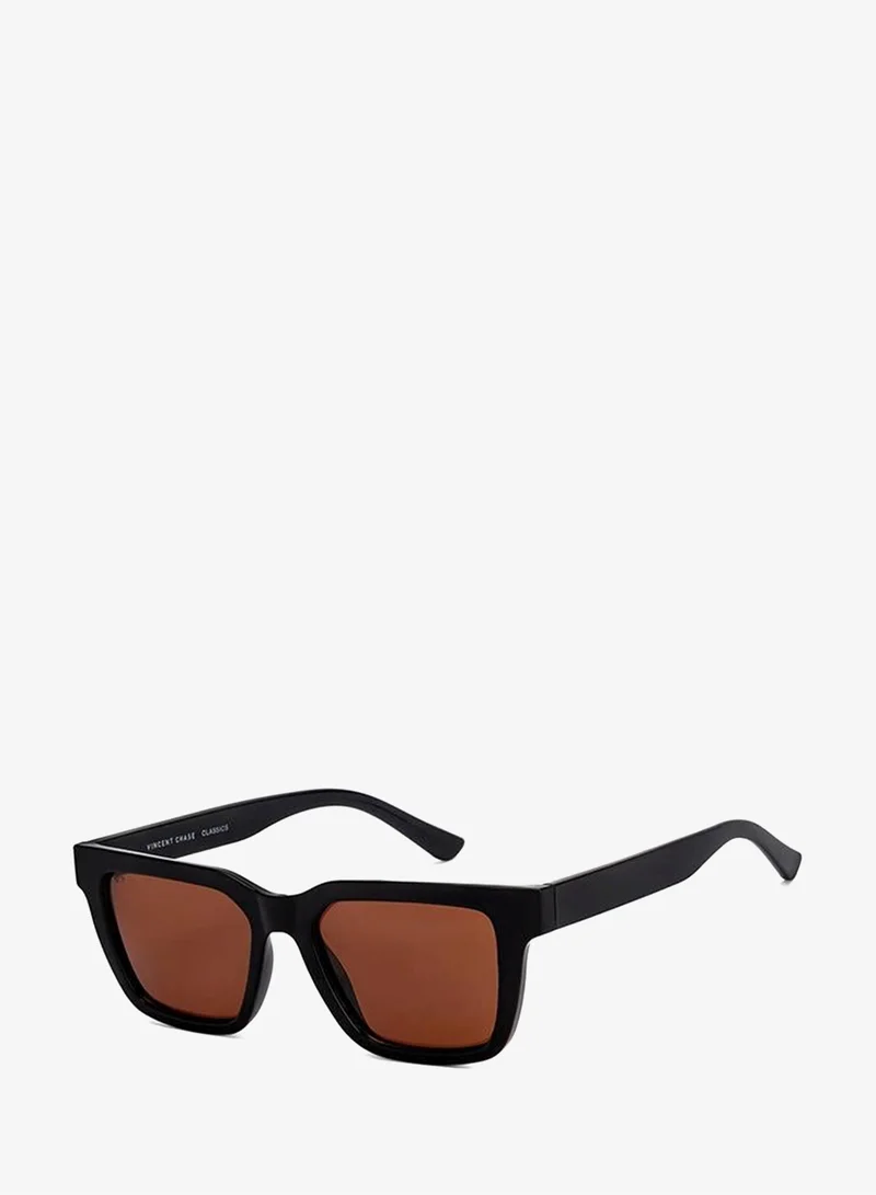 VINCENT CHASE Full Rim Square Classics Branded Latest And Stylish Sunglasses Polarized And 100% UV Protected Unisex Large VC S16754