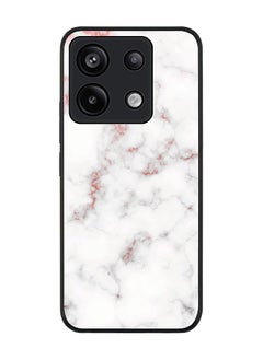 Stylizedd Rugged Black Edge Case for Xiaomi Redmi Note 13 Pro 5G, Slim fit Case Flexible Anti Drop TPU Gel Thin Cover -  Marble Print Rose Grey  - Image 1