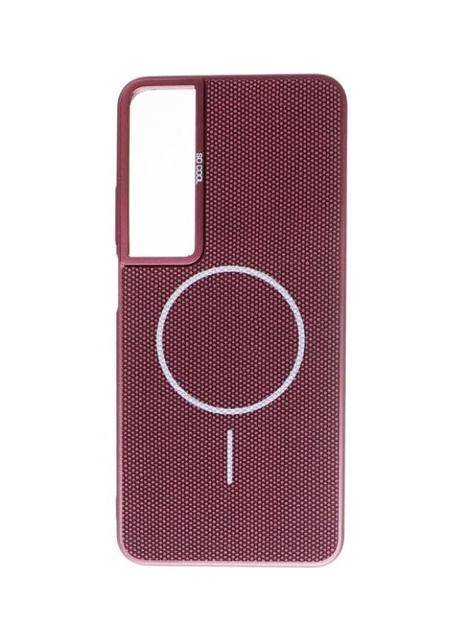 Plastic Back Cover For Realme C65, Burgundy - Image 1
