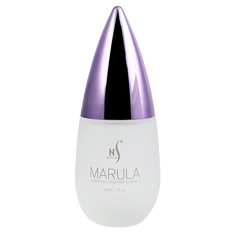 HerStyler Marula Oil Hair Serum  Anti Frizz Serum for Frizzy Dry and Damaged Hair  Boosts Shine Straightening  Address Flyaways Split Ends  2 Fl Oz