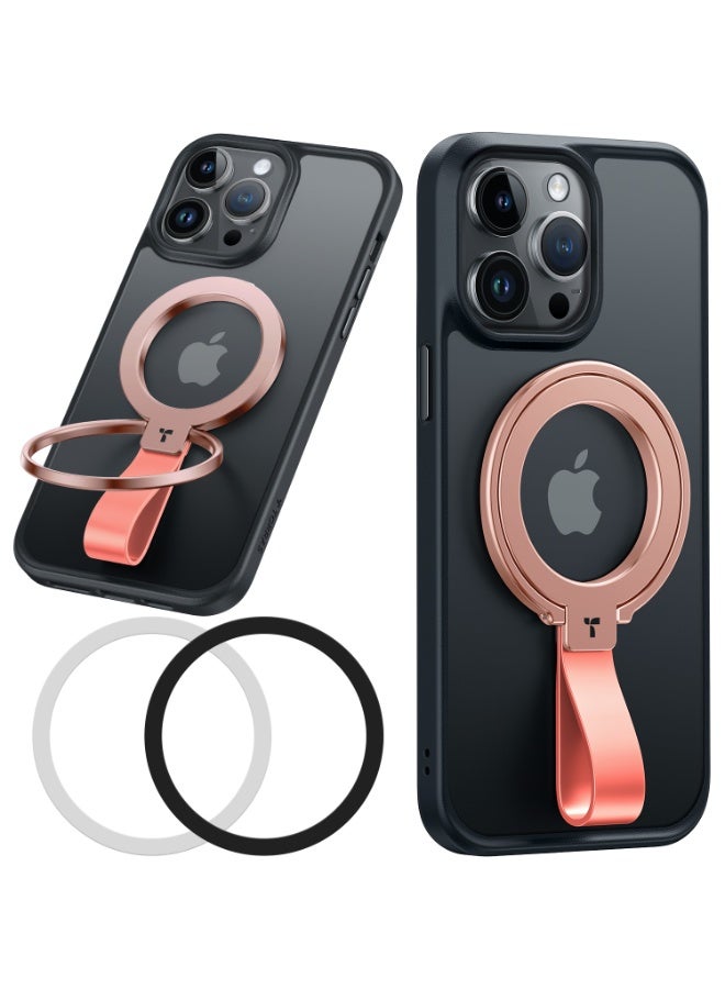 TORRAS 2024 Upgrade Magnetic Phone Grip Holder Kickstand, Fit for PopSockets MagSafe Ring Removable, for iPhone 16,15,14, 13, 12 11 Pro/Max/Plus/Mini,Samsung Galaxy, Google (Rose Gold), Ostand Ring Rose Gold - Image 4