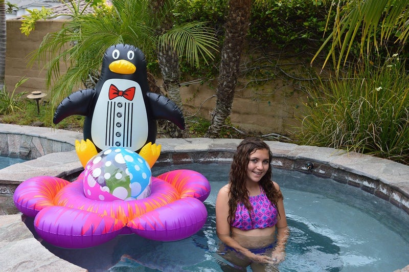 Poolmaster 81435 Floating Swimming Pool Backyard Décor, 33-Inch, Penguin - Image 3