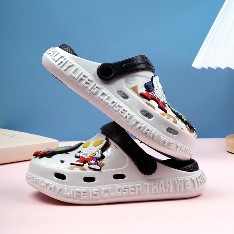 Children'S Clogs For Boys, Summer Indoor 2025 Soft Sole Non-Slip New Style Boys' Slippers Beach Shoes - Image 5