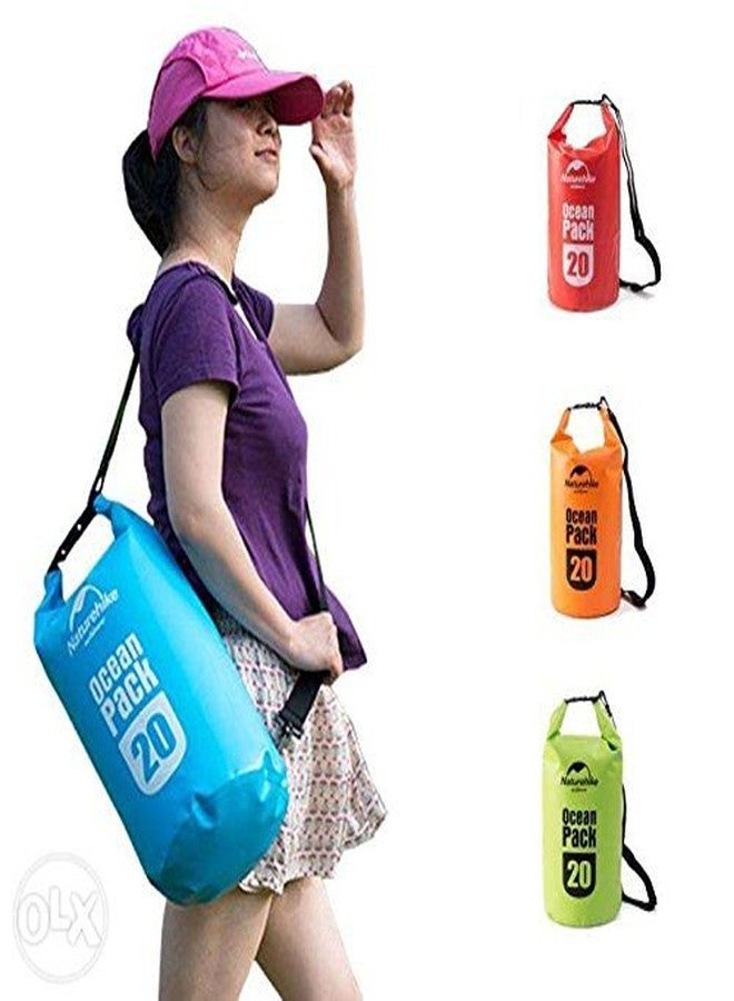 Mezon 20L Barrel-Shaped PVC Tarp River Trekking Drifting Seal Rafting Bag Ocean Pack Waterproof Bag Dry Bag for Outdoor - Image 4