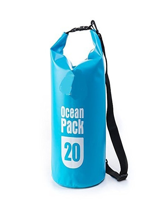 Mezon 20L Barrel-Shaped PVC Tarp River Trekking Drifting Seal Rafting Bag Ocean Pack Waterproof Bag Dry Bag for Outdoor - Image 2
