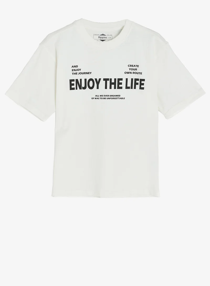 ريبلز مع نمشي Boys Drop Shoulder T-shirt & Shorts Set