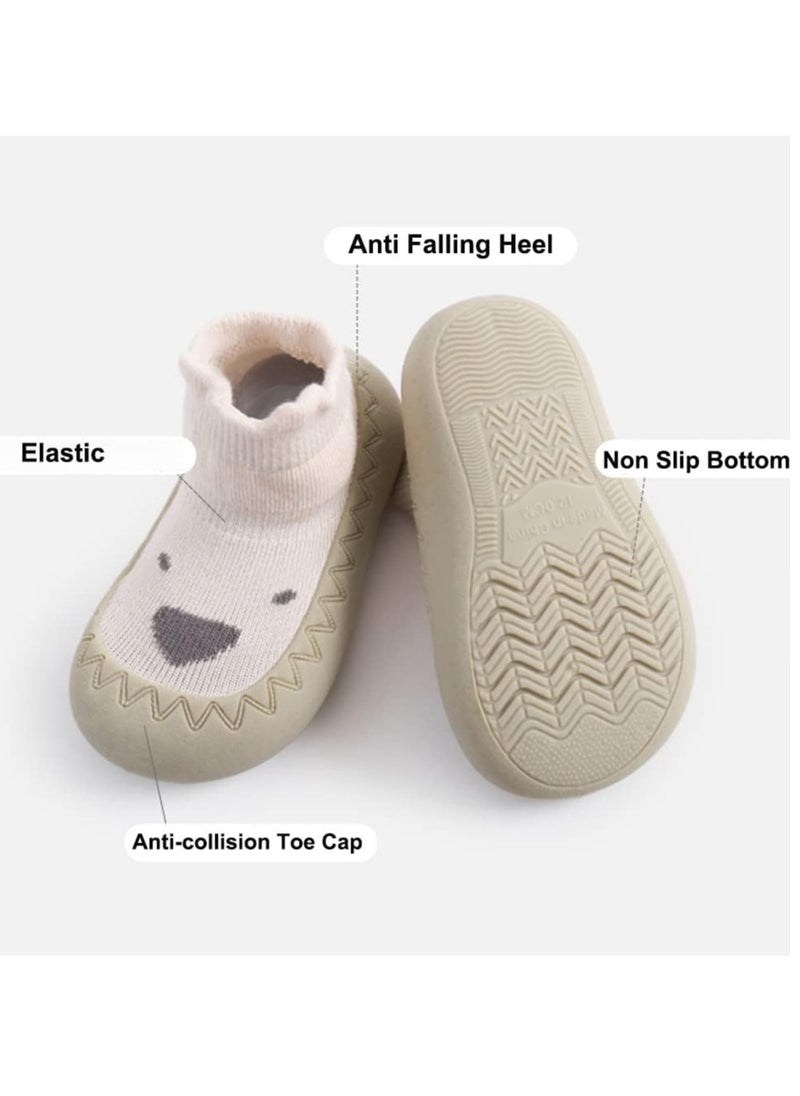 Oasisgalore - Baby Sock Shoes Toddler Cartoon Soft Rubber Sole Non Slip Floor Slipper for Boys Girls First Walking - Image 1