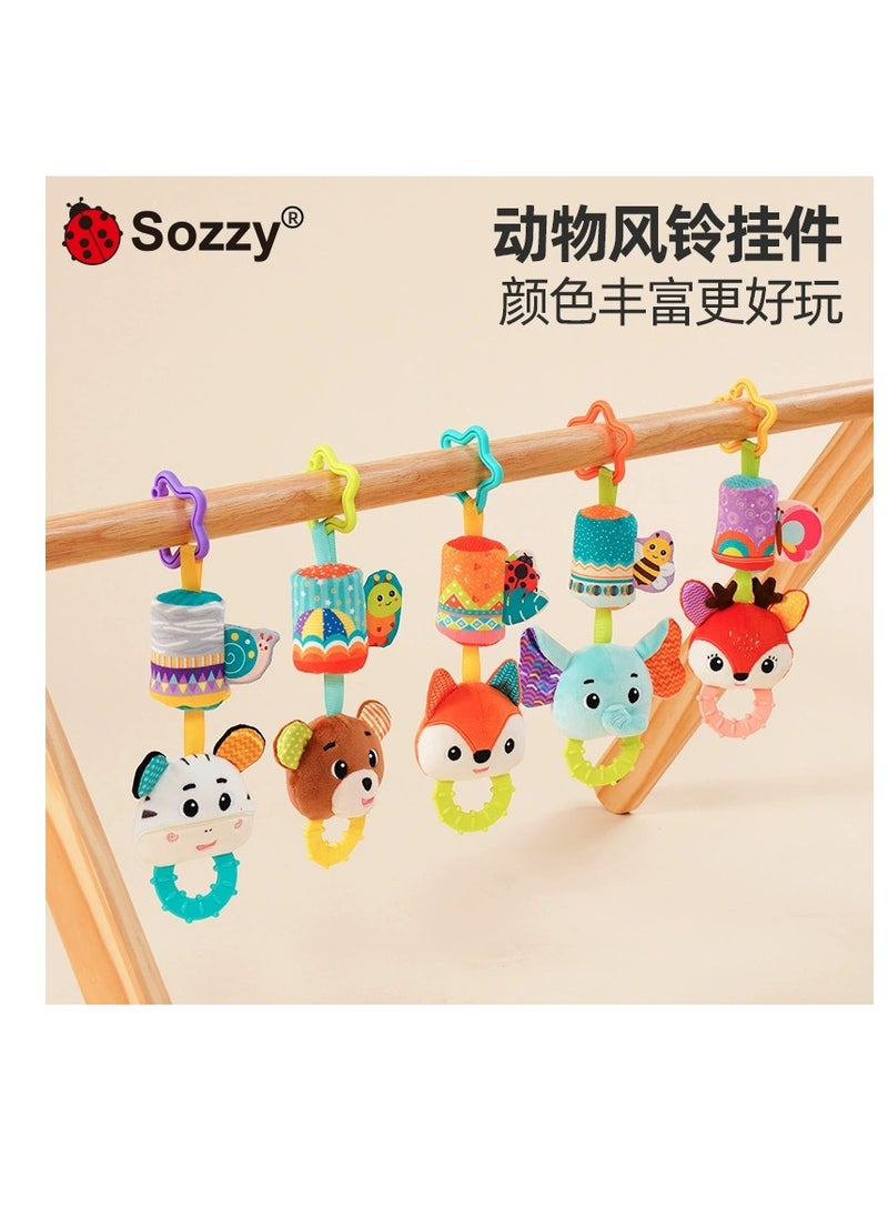 Sozzy - Baby 0-1 years old plush comfort car hanging bed hanging baby stroller pendant wind chimes toy - Image 1