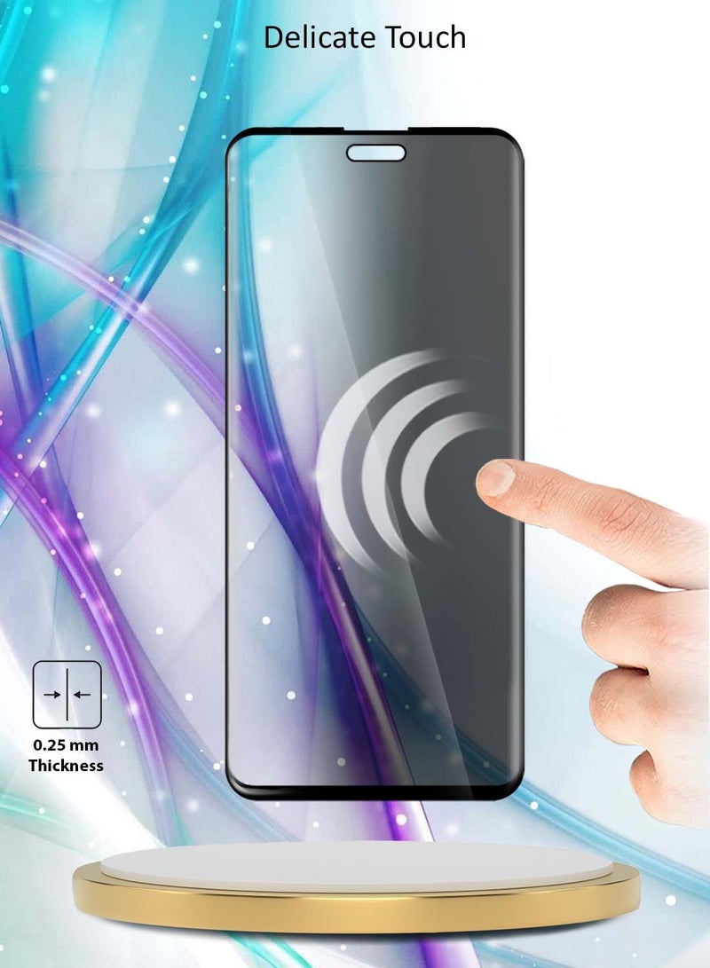 دبليو تيك هواوي ميت 70 برو 5G / 70 RS Ultimate 5G 2024 Premium Edge-Pro E2E Series Privacy Full Glue غطاء كامل واقي شاشة من الزجاج المقسى - شفاف / أسود - Image 4