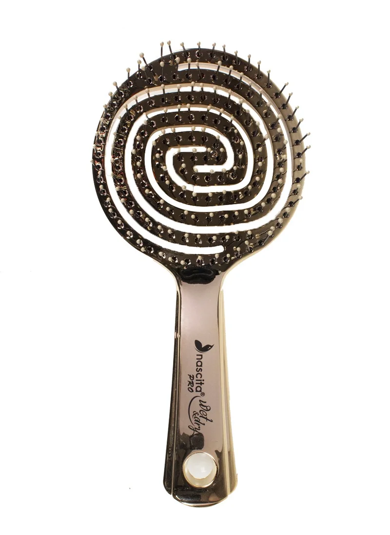 ناسكيتا 3D Flexi Control Lightening-Combing Hair Brush Gold -35