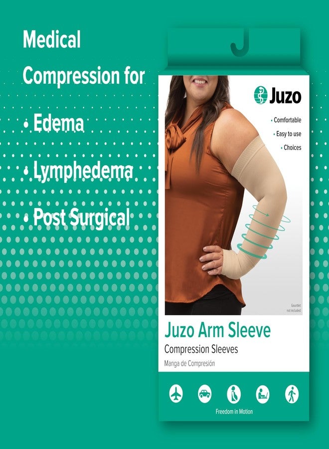 Juzo Dynamic Varin 3511, Compression Armsleeve with Silicone Top Band, 20-30 mmHg Regular, 5 (V), Beige - Image 4