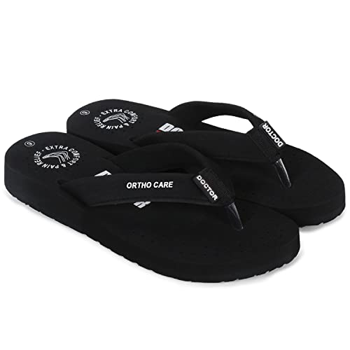 DOCTOR EXTRA SOFT Women's Care Orthopaedic Diabetic Comfortable MCR Flip-Flop Slippers FeelGood-60016-Black-5UK - Image 4
