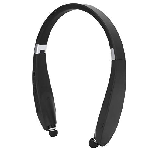 Dilwe SX?991 Stereo Bluetooth5.0 Headphones Neckbands with Retractable Earbuds,Foldable Bluetooth5.0 Headphones Speaker 2 in 1,Universal Sports Earphone,for Home Office,Video - Image 1