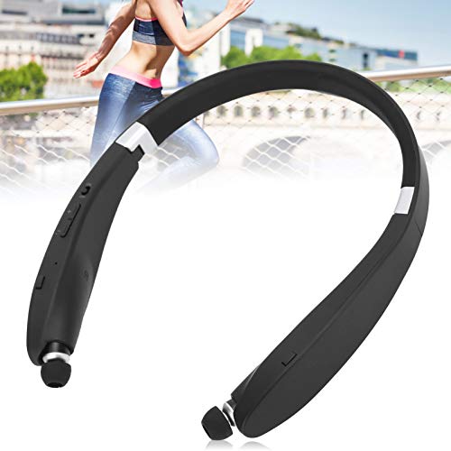 Dilwe SX?991 Stereo Bluetooth5.0 Headphones Neckbands with Retractable Earbuds,Foldable Bluetooth5.0 Headphones Speaker 2 in 1,Universal Sports Earphone,for Home Office,Video - Image 4