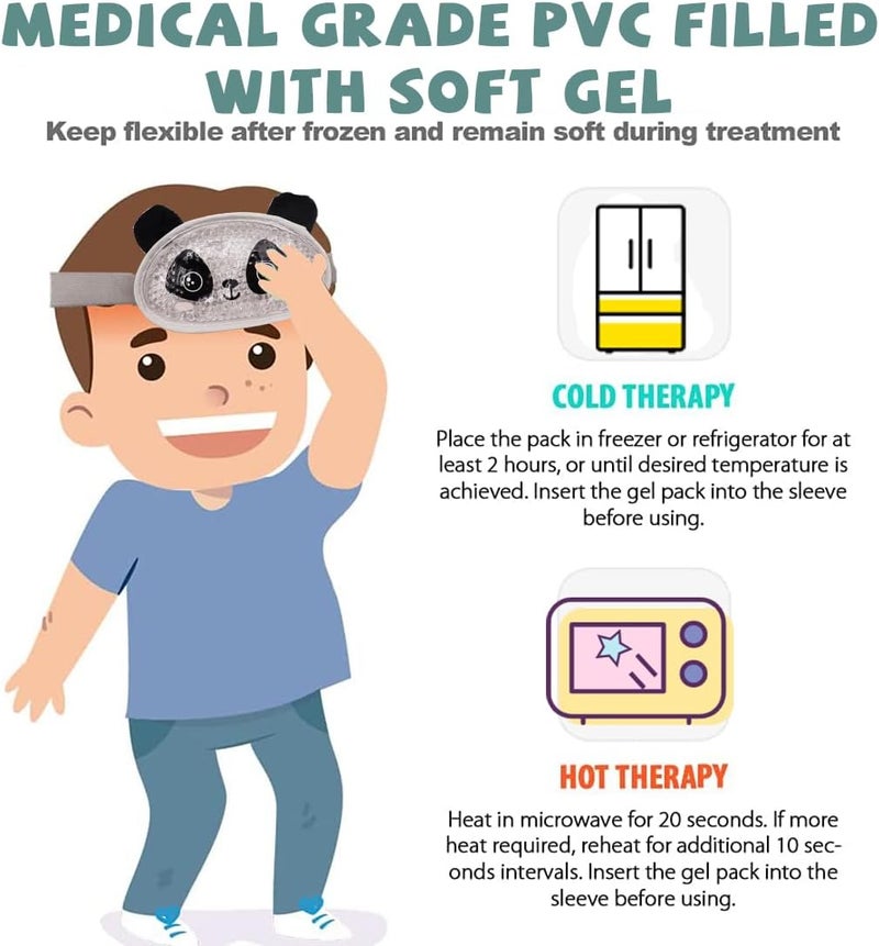 Coldcool Boo Boo Ice PackKids Reusable Hot Cold Ice Packs Auxiliary Fever Reduction Hot Cold Pack for Kid Injuries Wisdom Teeth Baby Colic Gas and Upset Stomach Pain Relief Fever Headaches - Image 4